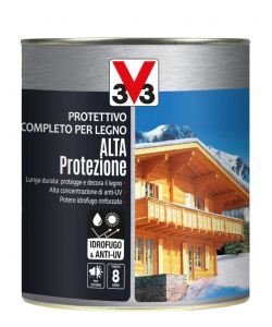 PROTETTIVO COMPLETO PER LEGNO ALTA PROTEZIONE A SOLVENTE, COLORE NOCE SCURO - 0,75 LITRI